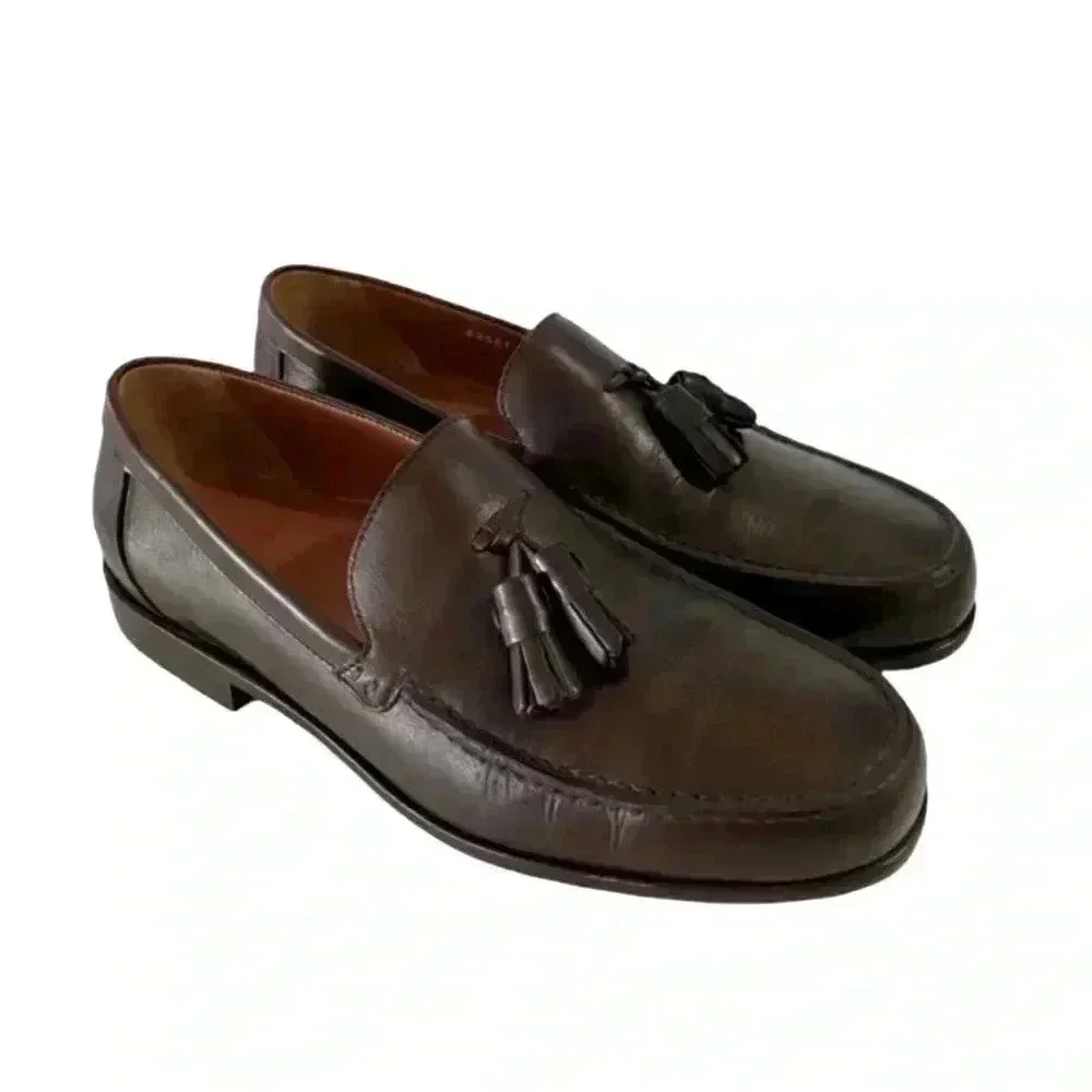 Roberto Botticelli x Aldo Bruce Tassel Loafers Italian Leather Men’s 9 Preppy